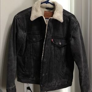 Levi’s Grey Jean Sherpa Jacket